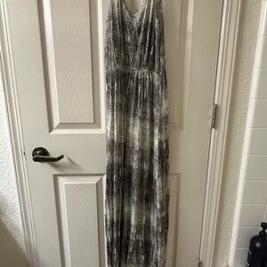 Black and Gray Maxi Dress